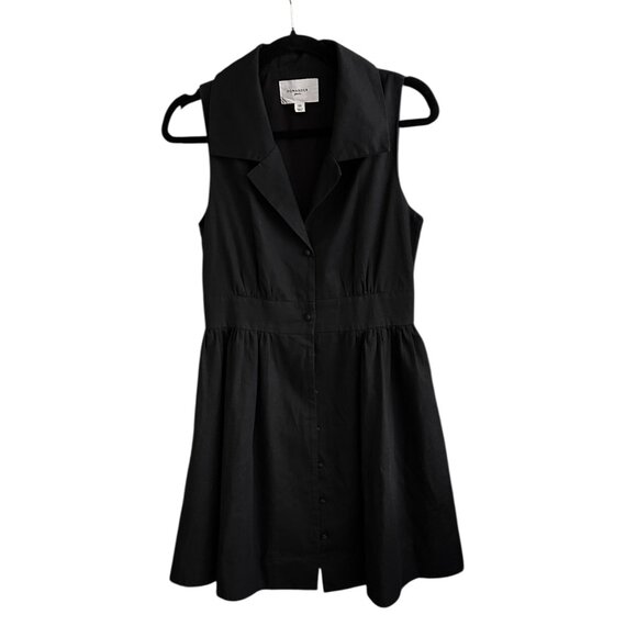 Tuckernuck Pomander Place Black Button-Up Collared Dress 100% Cotton Size XS - Picture 1 of 4